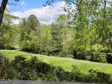 Follow the paved, winding driveway, through a Rhododendron on Sky Valley Resort and Country Club in Georgia - for sale on GolfHomes.com, golf home, golf lot