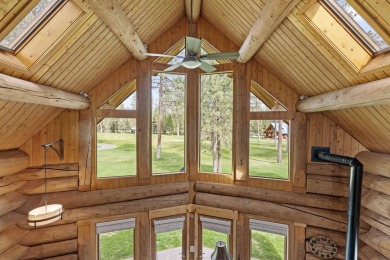 Escape the ordinary in this stunning log home sitting on just on Chewelah Golf and Country Club  in Washington - for sale on GolfHomes.com, golf home, golf lot