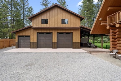 Escape the ordinary in this stunning log home sitting on just on Chewelah Golf and Country Club  in Washington - for sale on GolfHomes.com, golf home, golf lot
