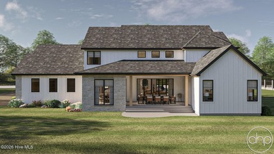 This 1.5-story modern Cottage exudes charm and functionality on River Landing Golf Course in North Carolina - for sale on GolfHomes.com, golf home, golf lot