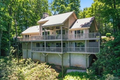 Partake in the mountain lifestyle with this 3 bedroom, 4.5 bath on Lake Toxaway Country Club in North Carolina - for sale on GolfHomes.com, golf home, golf lot