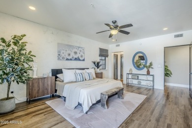 This fully REDESIGNED, Greek Isle-inspired upper-level condo in on Desert Forest Golf Club in Arizona - for sale on GolfHomes.com, golf home, golf lot