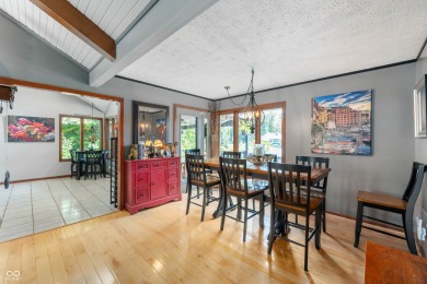 Enjoy life on the water with this 3 bedroom, 2.5 bath, lakefront on Foxcliff Golf Club in Indiana - for sale on GolfHomes.com, golf home, golf lot