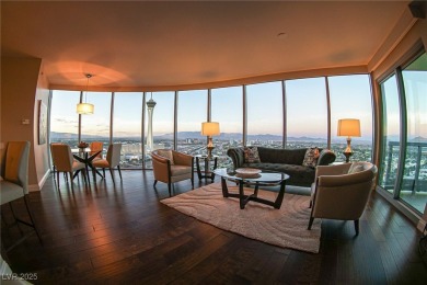 Panoramic views from the 34th floor with floor to ceiling on Las Vegas Country Club in Nevada - for sale on GolfHomes.com, golf home, golf lot