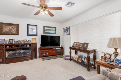 Discover vibrant living in this charming 2-bedroom, 2-bath + den on Springfield Golf Resort in Arizona - for sale on GolfHomes.com, golf home, golf lot