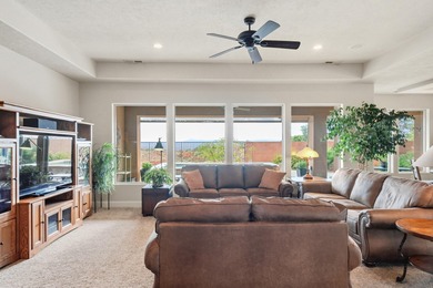 VIEWS from every window! This beautiful 3 bed + den Green Spring on Green Spring Country Club in Utah - for sale on GolfHomes.com, golf home, golf lot