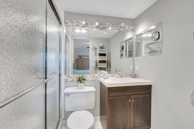 Step into this beautifully furnished 1-bedroom, 1.5-bathroom on Hillsboro Pines Golf in Florida - for sale on GolfHomes.com, golf home, golf lot