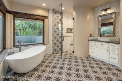 Nestled in a quiet cul-de-sac, this estate lies within the on Desert Highlands Golf Club in Arizona - for sale on GolfHomes.com, golf home, golf lot