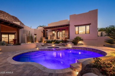 Nestled in a quiet cul-de-sac, this estate lies within the on Desert Highlands Golf Club in Arizona - for sale on GolfHomes.com, golf home, golf lot