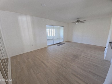 Panoramic golf course views in this desirable end-unit, 4-plex on Sun City South Golf Course in Arizona - for sale on GolfHomes.com, golf home, golf lot