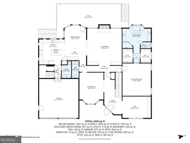 Stately elegance and livable luxury await at this expansive 5 on Brookstone Golf and Country Club in Georgia - for sale on GolfHomes.com, golf home, golf lot