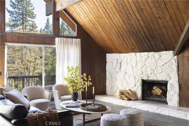 Set across from the golf course, this updated prow-front cabin on Lake Arrowhead Country Club in California - for sale on GolfHomes.com, golf home, golf lot