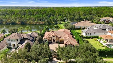 Remarkable Waterview Estate in Keene's Pointe! Heated Saltwater on The Golden Bear Club At Keenes Pointe in Florida - for sale on GolfHomes.com, golf home, golf lot