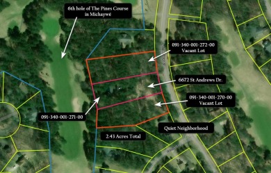 Beautiful golf course home on 2.4 acres overlooking the 6th on Michaywe Pines Course in Michigan - for sale on GolfHomes.com, golf home, golf lot