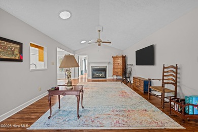 This well-maintained brick home sits on a spacious corner lot in on Harbour Point Golf Club in North Carolina - for sale on GolfHomes.com, golf home, golf lot