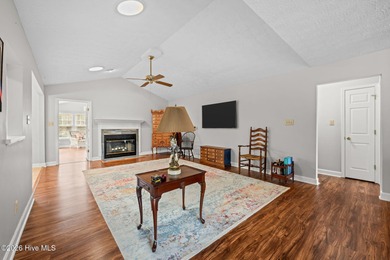 This well-maintained brick home sits on a spacious corner lot in on Harbour Point Golf Club in North Carolina - for sale on GolfHomes.com, golf home, golf lot