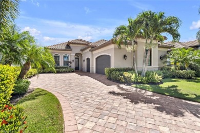 Open-concept waterfront single-family home in #1 Miromar Lakes on Miromar Lakes Golf Club in Florida - for sale on GolfHomes.com, golf home, golf lot