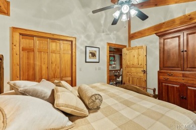 This beautiful, fully furnished, 3-bedroom, 2.5-bath wood cabin on Sapphire National Golf Club in North Carolina - for sale on GolfHomes.com, golf home, golf lot