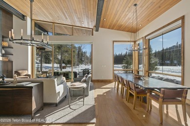 Step into this premier mountain modern home, perfectly sited on on Snake River Sporting Club in Wyoming - for sale on GolfHomes.com, golf home, golf lot
