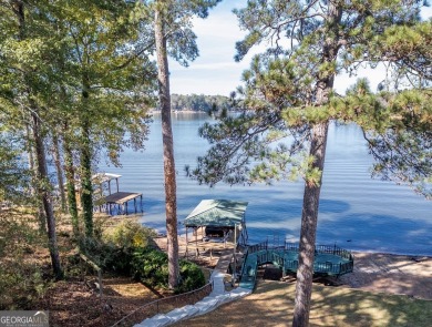 Panoramic big water views from this charming DEEDED lakefront on Turtle Cove Golf Course in Georgia - for sale on GolfHomes.com, golf home, golf lot