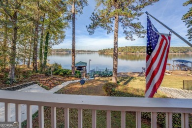 Panoramic big water views from this charming DEEDED lakefront on Turtle Cove Golf Course in Georgia - for sale on GolfHomes.com, golf home, golf lot