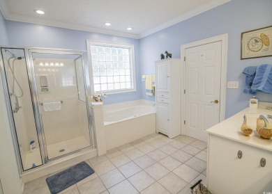 Check out this stately 1 1/2 story Southern home that sets on on Prestwick Country Club in South Carolina - for sale on GolfHomes.com, golf home, golf lot