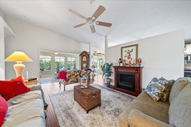 Morning coffee or evening cocktails on the enclosed lanai on Spanish Lakes Fairways in Florida - for sale on GolfHomes.com, golf home, golf lot
