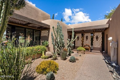 Organic contemporary with breathtaking views of Black Mountain on The Boulders Resort Golf Club in Arizona - for sale on GolfHomes.com, golf home, golf lot