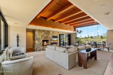 Organic contemporary with breathtaking views of Black Mountain on The Boulders Resort Golf Club in Arizona - for sale on GolfHomes.com, golf home, golf lot