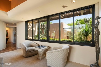 Organic contemporary with breathtaking views of Black Mountain on The Boulders Resort Golf Club in Arizona - for sale on GolfHomes.com, golf home, golf lot