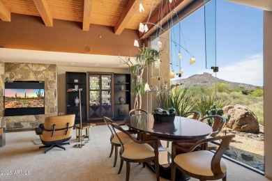 Organic contemporary with breathtaking views of Black Mountain on The Boulders Resort Golf Club in Arizona - for sale on GolfHomes.com, golf home, golf lot