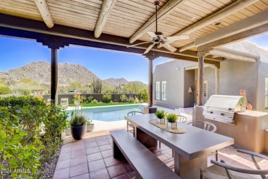 A true Troon oasis! This beautiful custom home was perfectly on Troon Country Club in Arizona - for sale on GolfHomes.com, golf home, golf lot