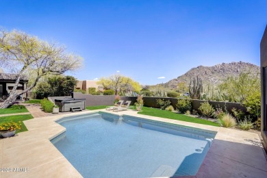 A true Troon oasis! This beautiful custom home was perfectly on Troon Country Club in Arizona - for sale on GolfHomes.com, golf home, golf lot