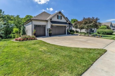 Exquisite Don Julian Reverse 1.5-Story with Golf Course Views in on Staley Farms Golf Club in Missouri - for sale on GolfHomes.com, golf home, golf lot