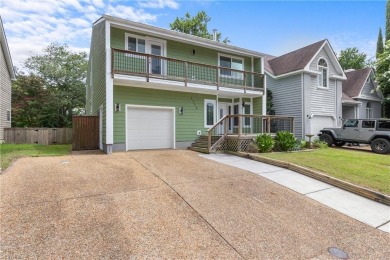 Unique 4BR/3.5BA home in Birdneck Lake adorned with front and on Red Wing Lake Golf Course in Virginia - for sale on GolfHomes.com, golf home, golf lot