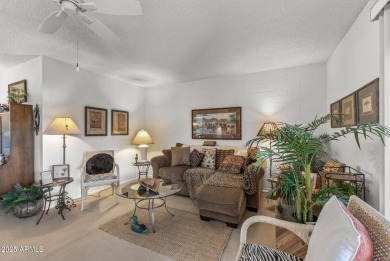 Discover this charming Gemini-Twin home in the 55+ community of on Sun City Lakes West and East in Arizona - for sale on GolfHomes.com, golf home, golf lot