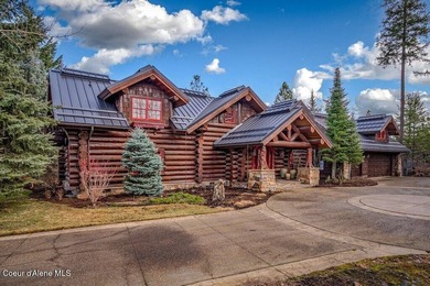 LUXURIOUS LOG HOME AT PRESTIGIOUS BLACK ROCK. Tucked on a serene on The Golf Club at Black Rock in Idaho - for sale on GolfHomes.com, golf home, golf lot