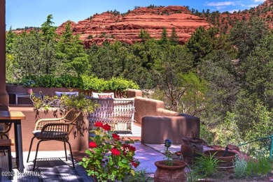 Open your private gated bridge to enter this beautiful oasis on Oakcreek Country Club in Arizona - for sale on GolfHomes.com, golf home, golf lot