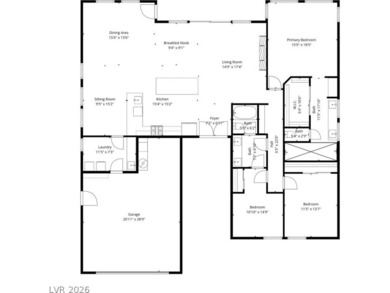 Beautifully updated in 2023, this 3 bed, 2 bath, 2,115 sq. ft on Highland Falls Golf Club in Nevada - for sale on GolfHomes.com, golf home, golf lot