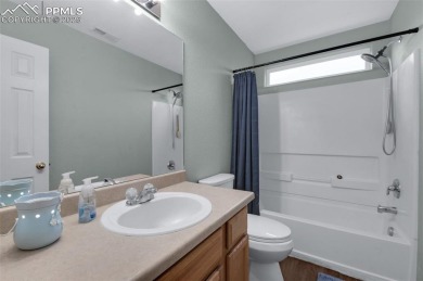 Discover this bright two-story home in the Woodmen Hills on Antler Creek Golf Course in Colorado - for sale on GolfHomes.com, golf home, golf lot