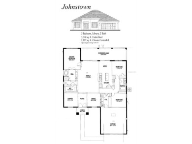 Spacious Johnstown, 3 bedroom + Library, 2 bedroom with GOLF on Eagle Ridge At Spruce Creek Country Club in Florida - for sale on GolfHomes.com, golf home, golf lot