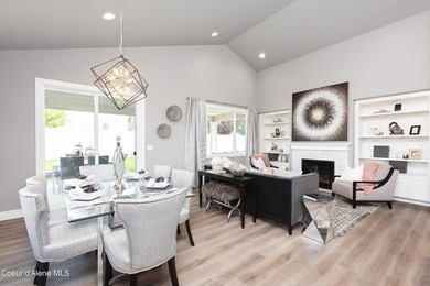 The Kingston has a large chef's kitchen with island, a spacious on Prairie Falls Golf Club in Idaho - for sale on GolfHomes.com, golf home, golf lot