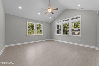 This NEW CONSTRUCTION, single level CRAFTSMAN style home is on Oyster Bay Golf Links in North Carolina - for sale on GolfHomes.com, golf home, golf lot