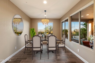 Set on an elevated premium lot capturing sweeping views of Four on Vista Verde Golf Course in Arizona - for sale on GolfHomes.com, golf home, golf lot