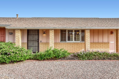 Welcome to this charming 2-bedroom, 2-bath home in Sun City on PalmBrook Country Club in Arizona - for sale on GolfHomes.com, golf home, golf lot