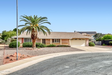 Welcome to this charming 2-bedroom, 2-bath home in Sun City on PalmBrook Country Club in Arizona - for sale on GolfHomes.com, golf home, golf lot
