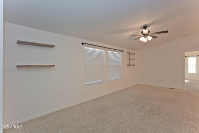 ON LEASED LAND:  Step into this nearly new 2022 Cavco on Sun City Riverview Golf Course in Arizona - for sale on GolfHomes.com, golf home, golf lot