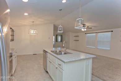 ON LEASED LAND:  Step into this nearly new 2022 Cavco on Sun City Riverview Golf Course in Arizona - for sale on GolfHomes.com, golf home, golf lot