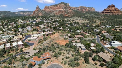 Stunning red rock views of Courthouse and Bell Rock from this on Canyon Mesa Country Club in Arizona - for sale on GolfHomes.com, golf home, golf lot
