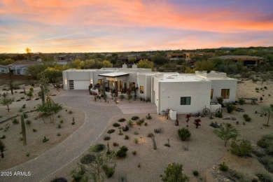 Discover Modern Desert Luxury, set on a private 1.52-ACRE on The Country Club At DC Ranch in Arizona - for sale on GolfHomes.com, golf home, golf lot